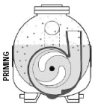 A self-priming pump mixing water and air